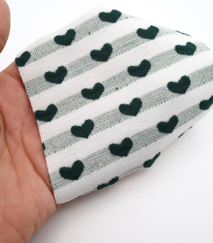 【25SS-031】ぷっくりハートジャガードボーダーニット　/0.5ｙあたり=～1045円