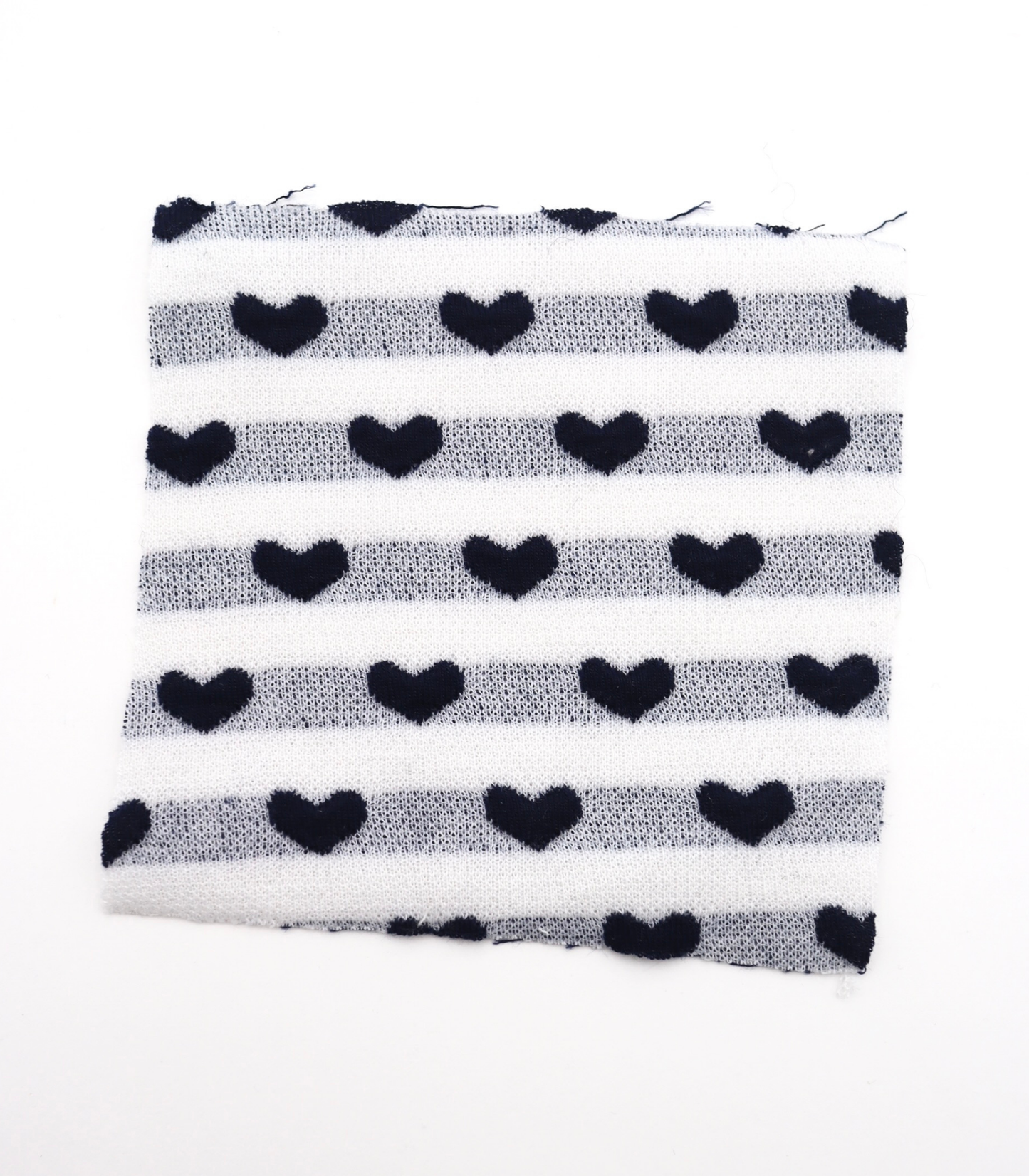 【25SS-031】ぷっくりハートジャガードボーダーニット　/0.5ｙあたり=～1045円