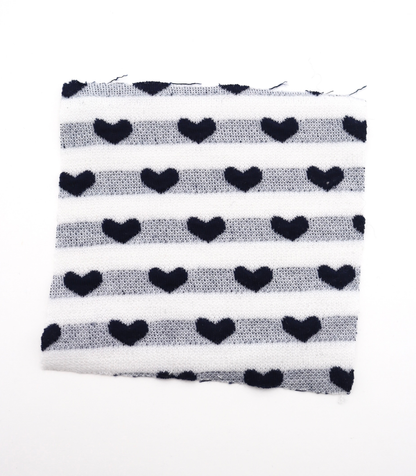 【25SS-031】ぷっくりハートジャガードボーダーニット　/0.5ｙあたり=～1045円