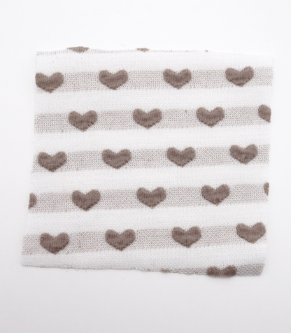 【25SS-031】ぷっくりハートジャガードボーダーニット　/0.5ｙあたり=～1045円