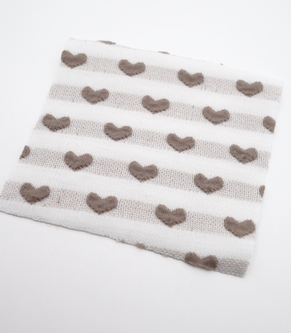 【25SS-031】ぷっくりハートジャガードボーダーニット　/0.5ｙあたり=～1045円