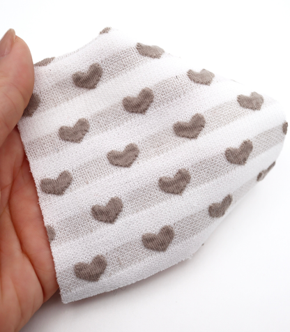 【25SS-031】ぷっくりハートジャガードボーダーニット　/0.5ｙあたり=～1045円