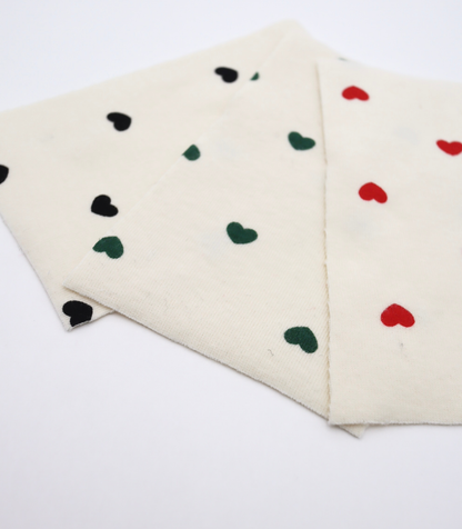 【25SS-056】プチハートプリントフライス　/0.5ｙあたり=～1270円