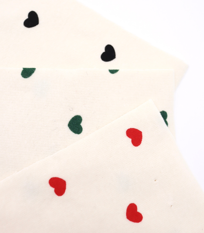 【25SS-056】プチハートプリントフライス　/0.5ｙあたり=～1270円