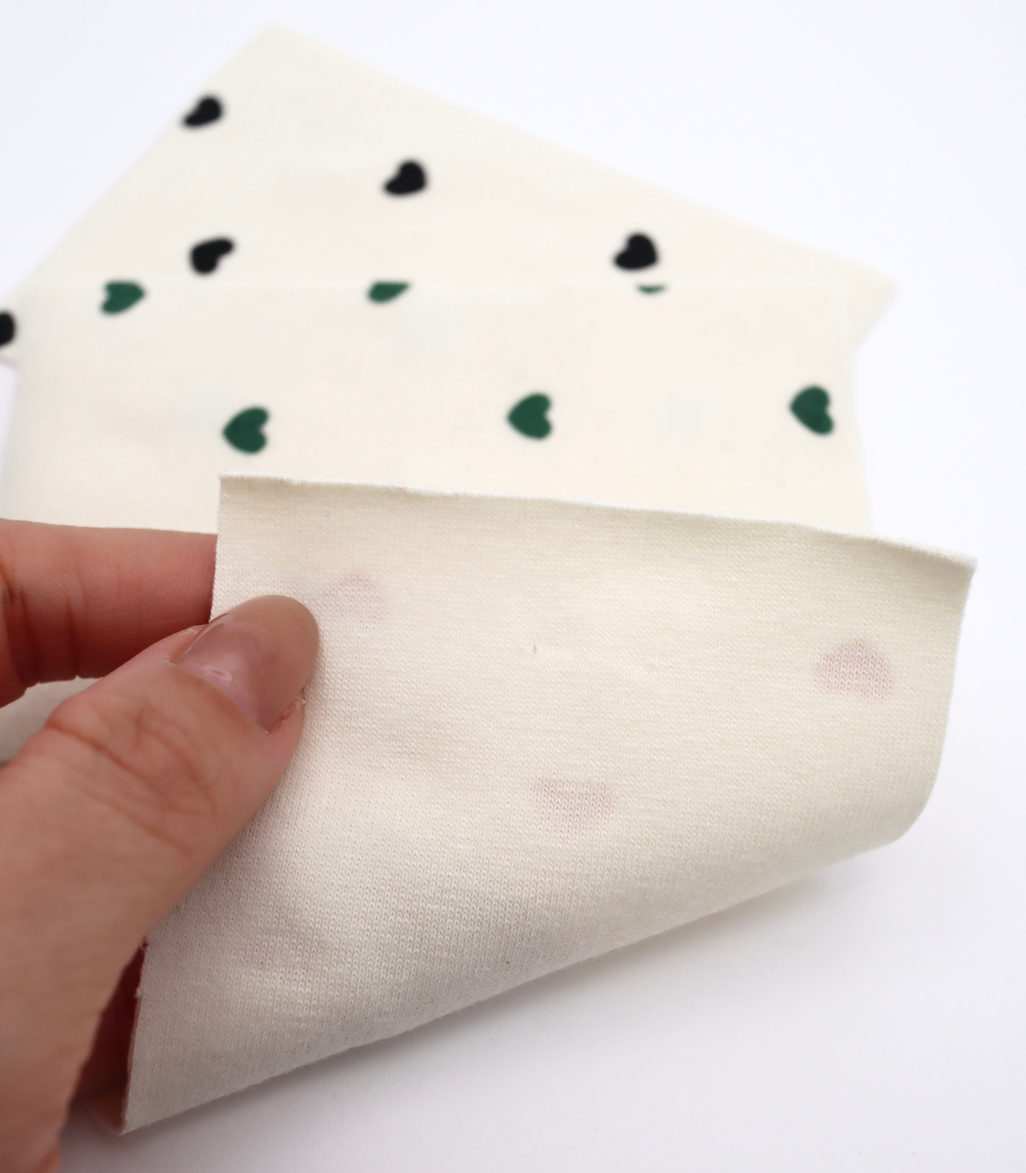 【25SS-056】プチハートプリントフライス　/0.5ｙあたり=～1270円