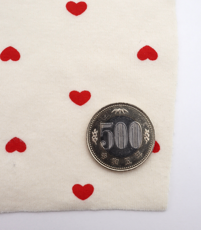 【25SS-056】プチハートプリントフライス　/0.5ｙあたり=～1270円