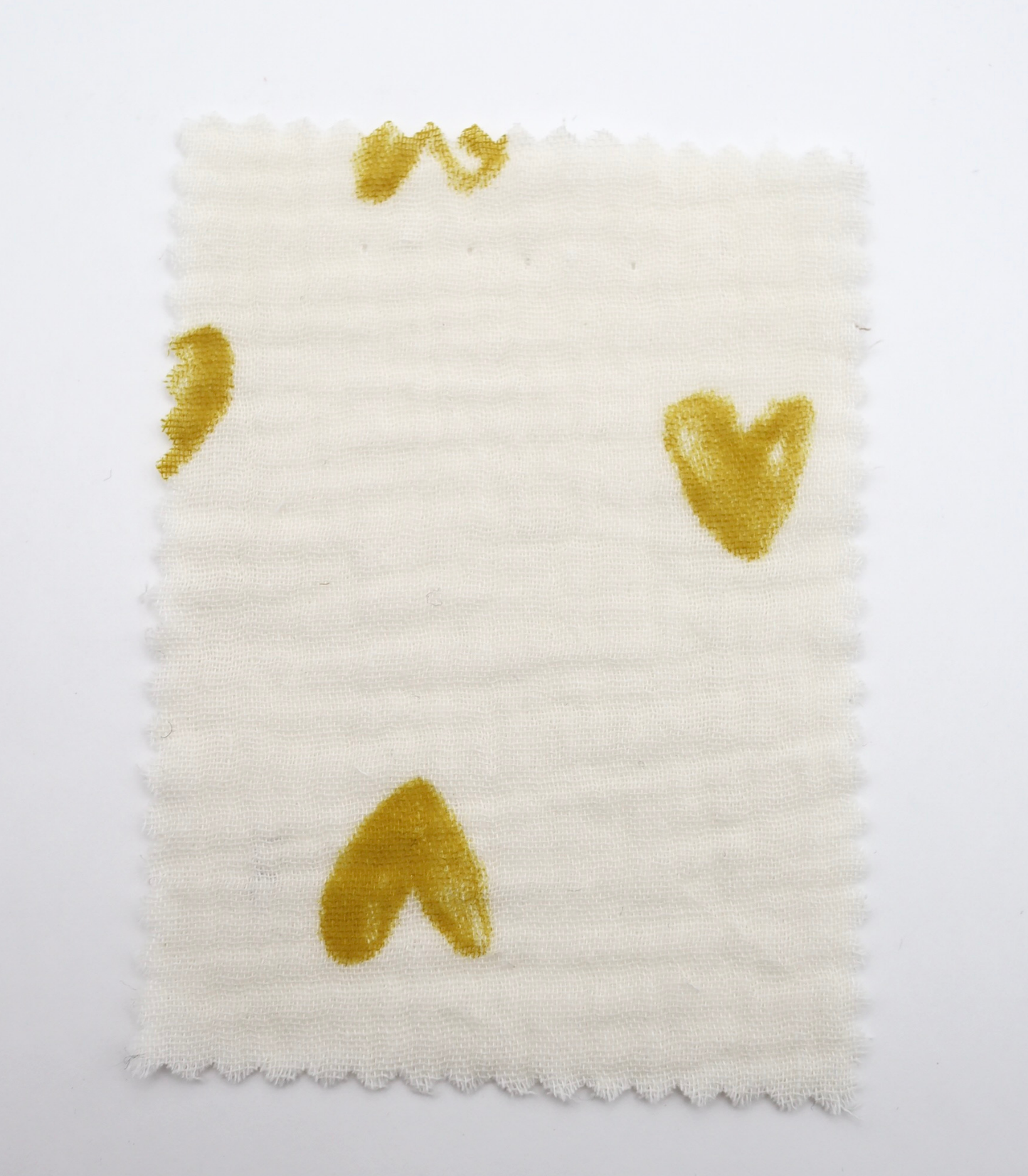 【25SS-038】スケッチ風ハートプリントダブルガーゼ　/0.5ｙあたり=～700円