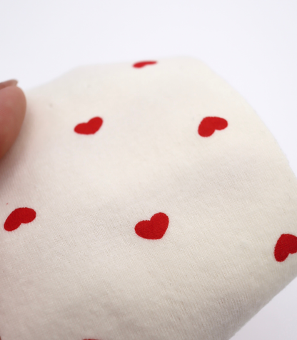 【25SS-056】プチハートプリントフライス　/0.5ｙあたり=～1270円