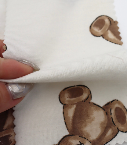 【25SS-196】クマちゃんプリント天竺　/0.5ｙあたり = ～840円