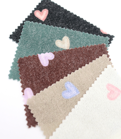 【25SS-028】スケッチ風ハートプリント天竺ニット　/0.5ｙあたり=～880円