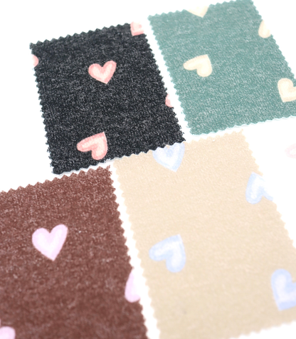 【25SS-028】スケッチ風ハートプリント天竺ニット　/0.5ｙあたり=～880円