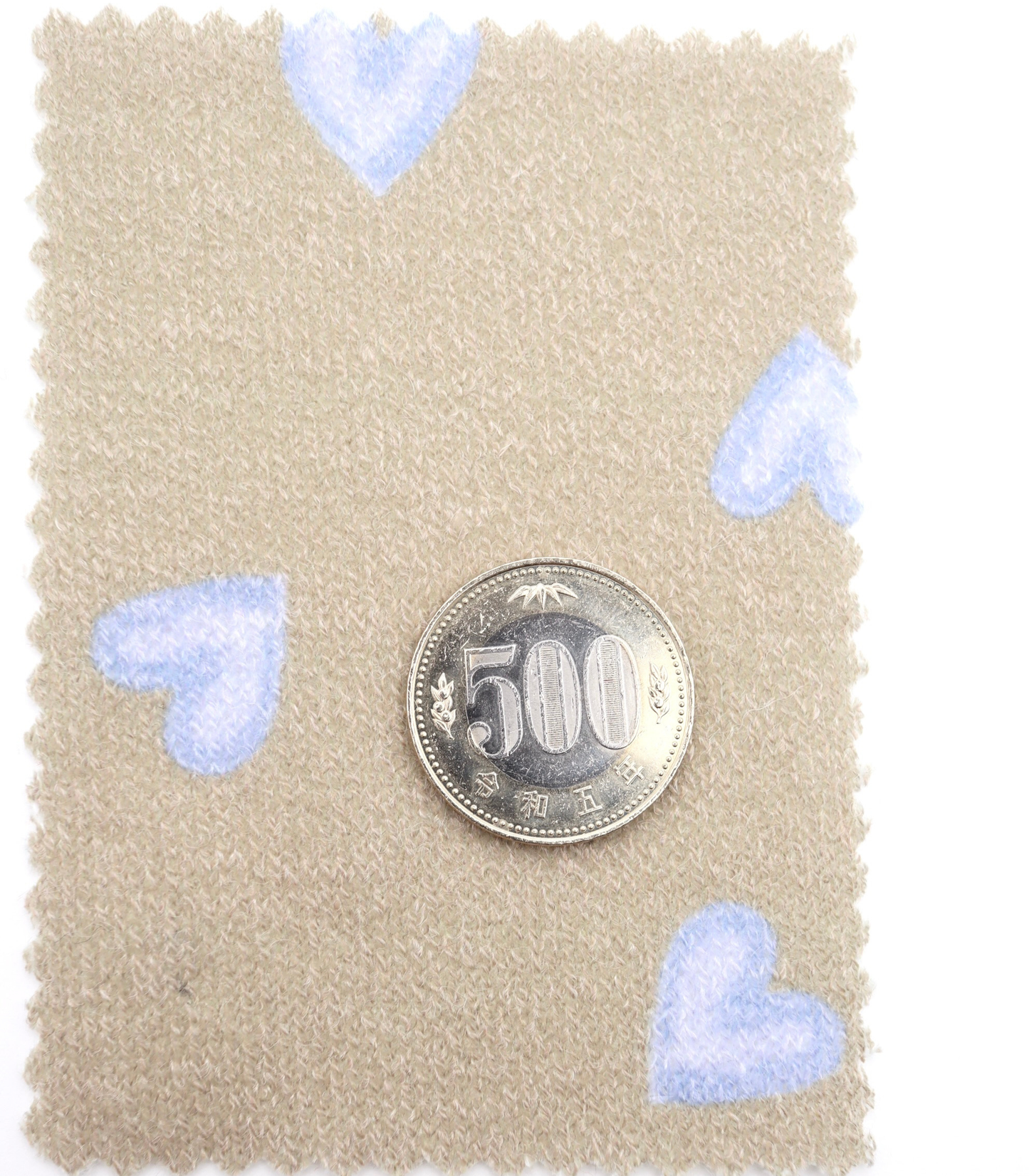 【25SS-028】スケッチ風ハートプリント天竺ニット　/0.5ｙあたり=～880円