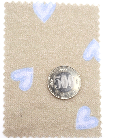 【25SS-028】スケッチ風ハートプリント天竺ニット　/0.5ｙあたり=～880円