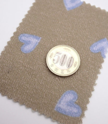 【25SS-028】スケッチ風ハートプリント天竺ニット　/0.5ｙあたり=～880円
