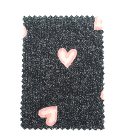 【25SS-028】スケッチ風ハートプリント天竺ニット　/0.5ｙあたり=～880円