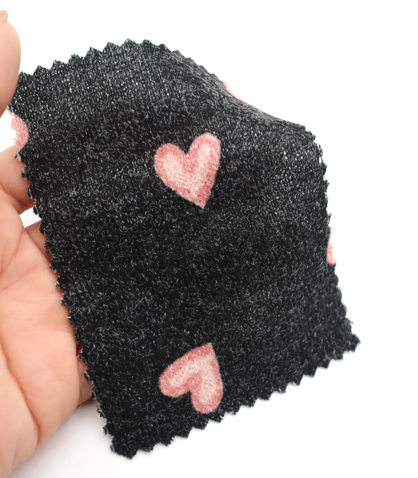 【25SS-028】スケッチ風ハートプリント天竺ニット　/0.5ｙあたり=～880円