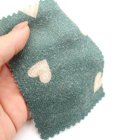 【25SS-028】スケッチ風ハートプリント天竺ニット　/0.5ｙあたり=～880円