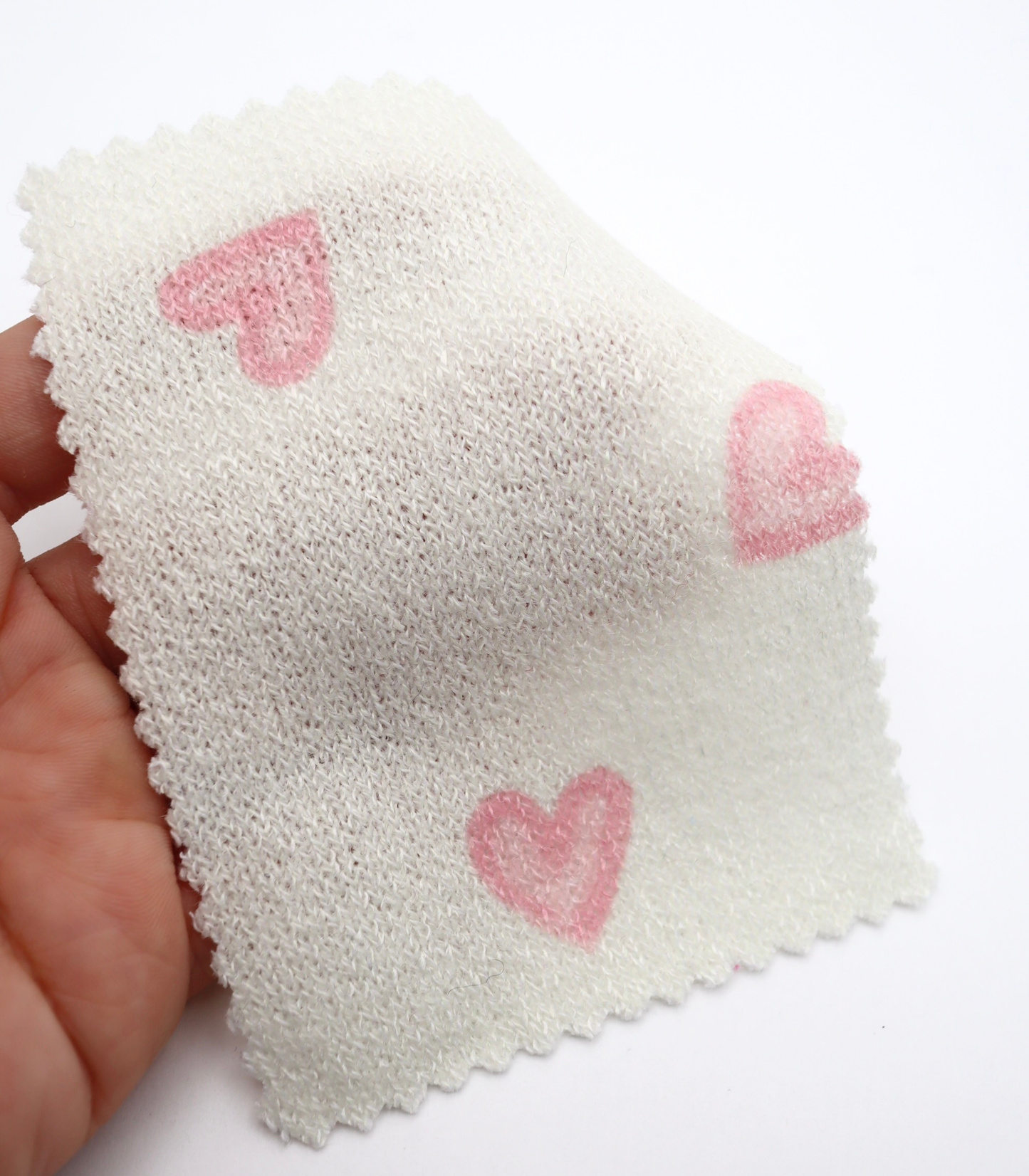 【25SS-028】スケッチ風ハートプリント天竺ニット　/0.5ｙあたり=～880円