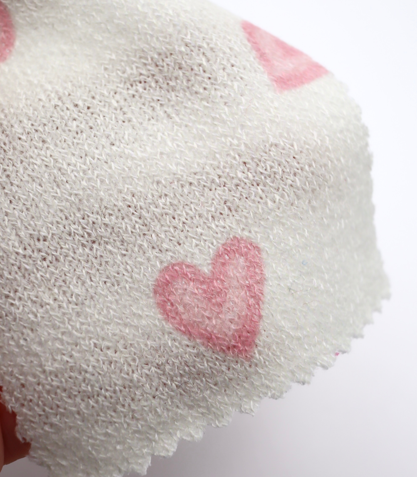 【25SS-028】スケッチ風ハートプリント天竺ニット　/0.5ｙあたり=～880円