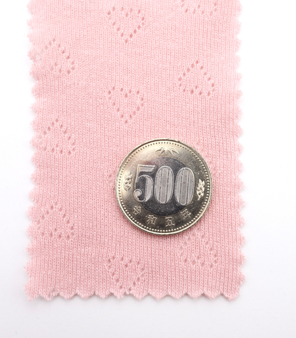 【25SS-032】ハート柄針抜きフライス　/0.5ｙあたり=～655円