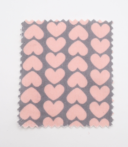 【25SS-019】ハートヘリンボーンプリントコーデュロイ　/0.5ｙあたり=～990円