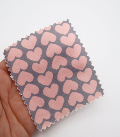 【25SS-019】ハートヘリンボーンプリントコーデュロイ　/0.5ｙあたり=～990円