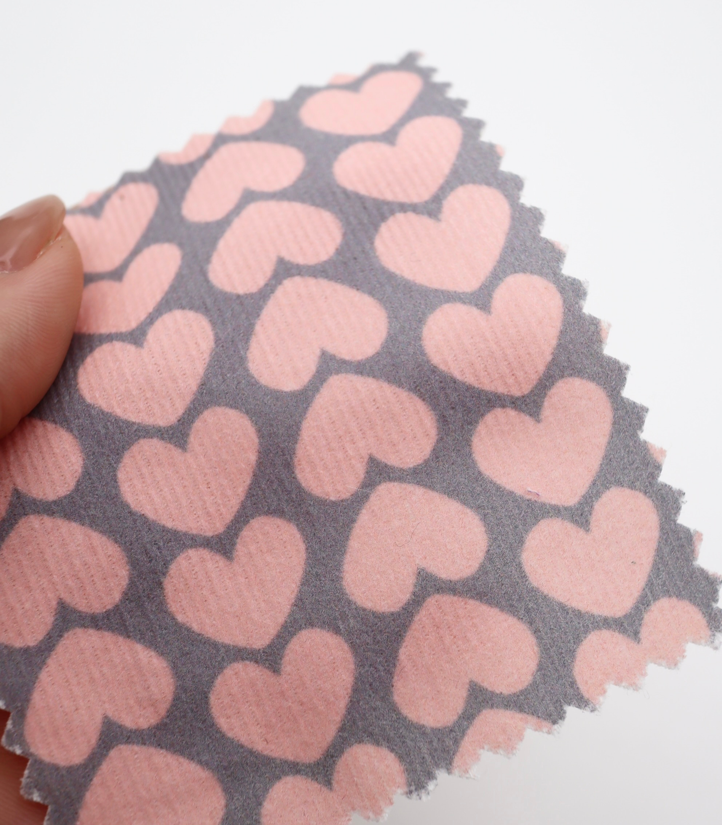 【25SS-019】ハートヘリンボーンプリントコーデュロイ　/0.5ｙあたり=～990円