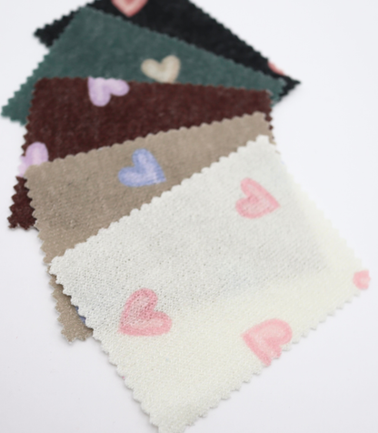 【25SS-028】スケッチ風ハートプリント天竺ニット　/0.5ｙあたり=～880円