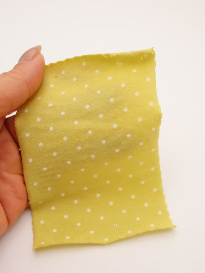 綿混ミニドット・天竺ニット｜147cm広幅・PU5%混・軽量（★1）・伸縮・吸汗性｜ドッグウェア・子供服・春夏Tシャツ向け｜26SS-033【生地仕入れ代行卸】