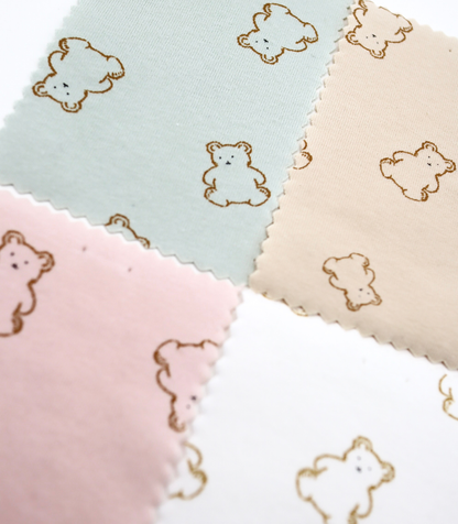 【25SS-199】くまちゃんプリントフライス　/0.5ｙあたり=～920円