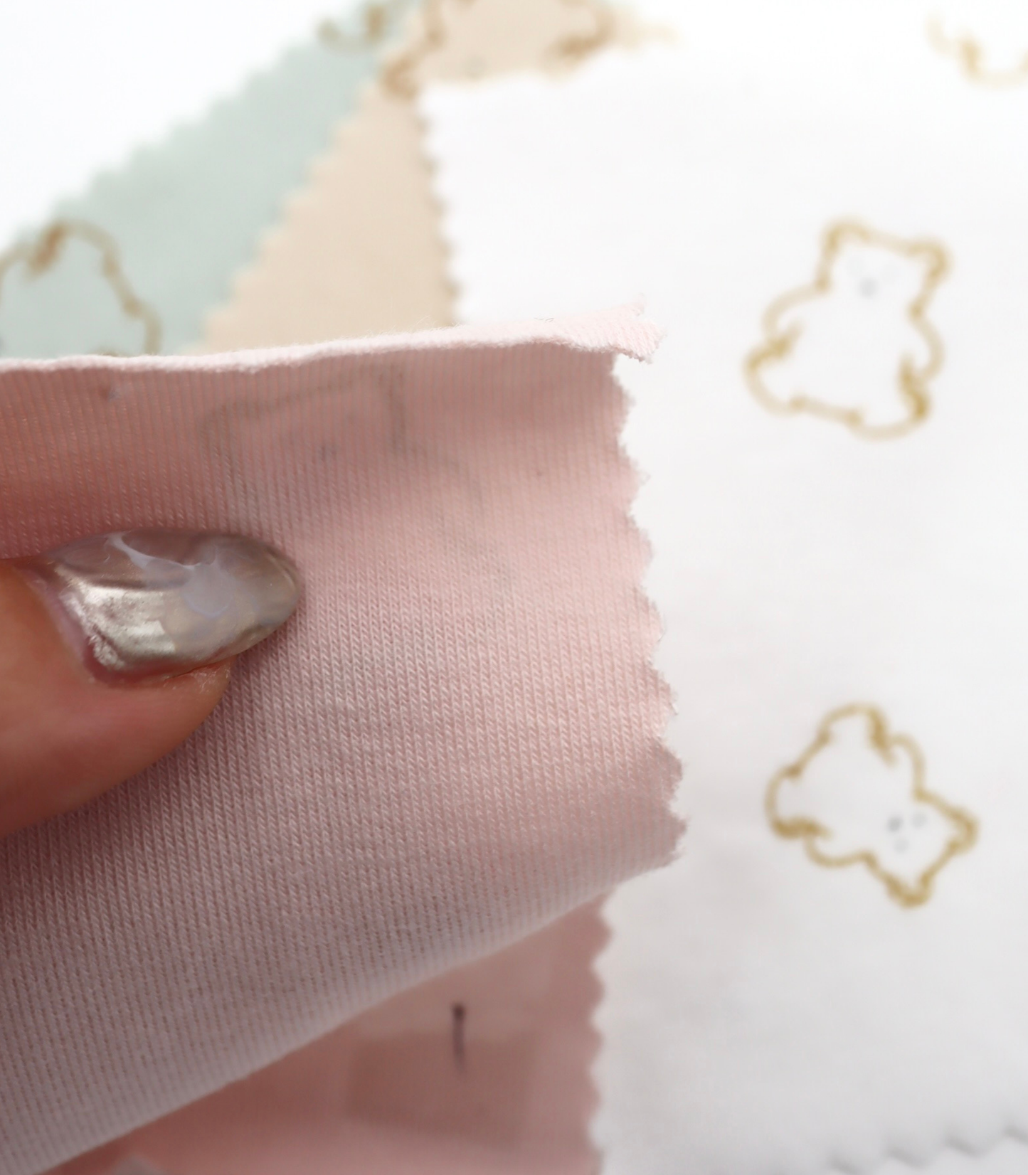 【25SS-199】くまちゃんプリントフライス　/0.5ｙあたり=～920円