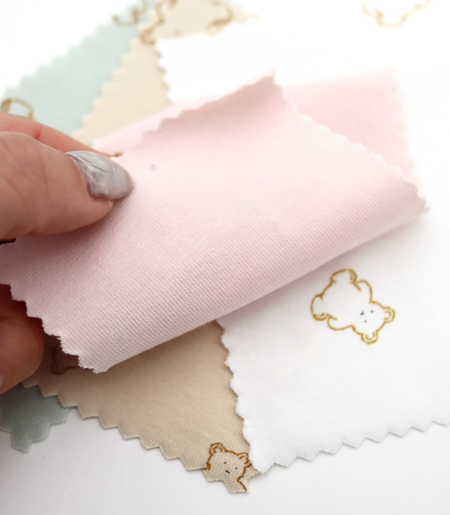 【25SS-199】くまちゃんプリントフライス　/0.5ｙあたり=～920円