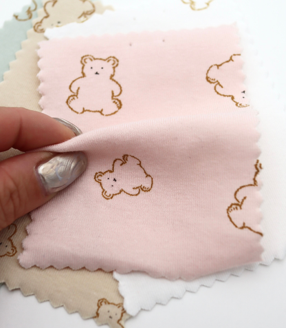 【25SS-199】くまちゃんプリントフライス　/0.5ｙあたり=～920円