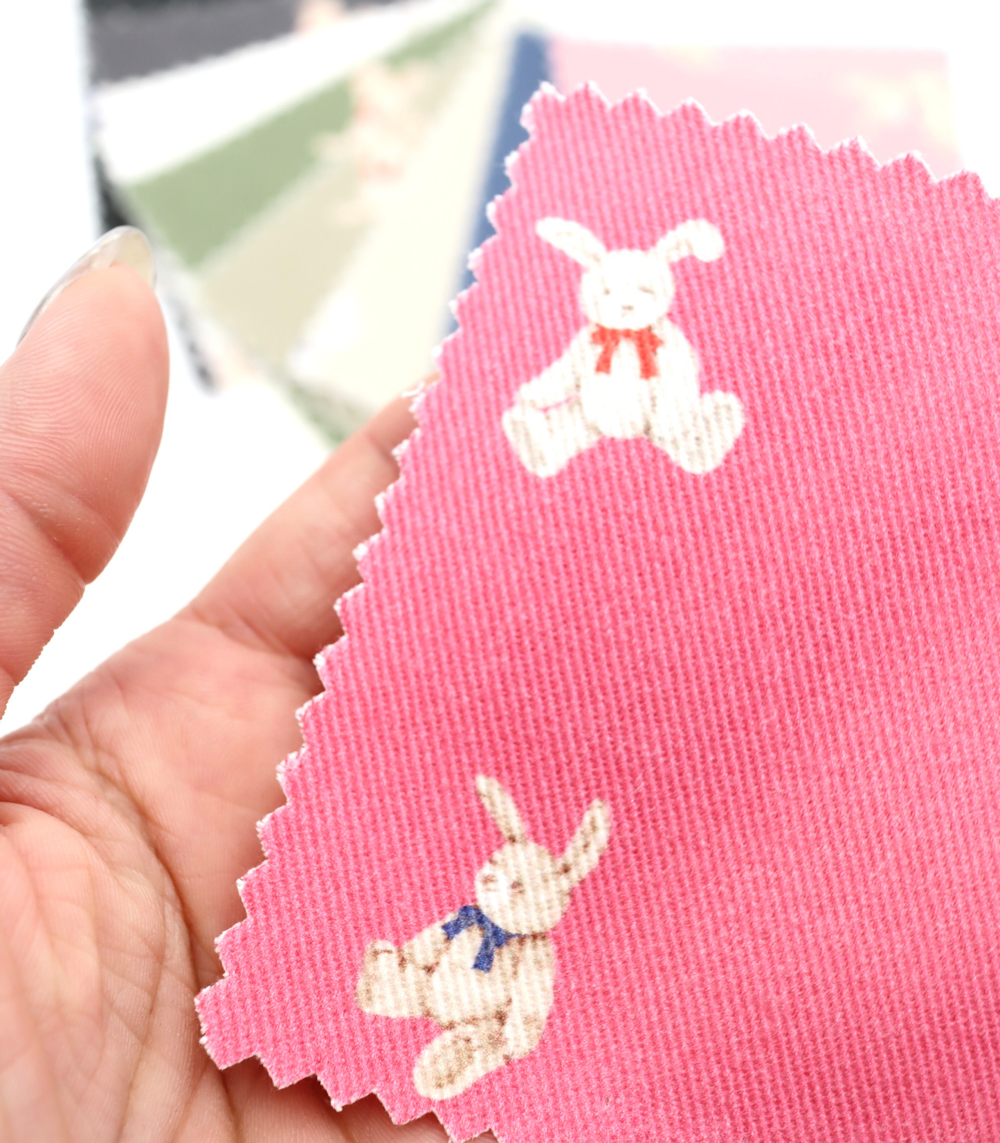 【25SS-220】ウサギプリントツイル　/0.5ｙあたり=～1095円