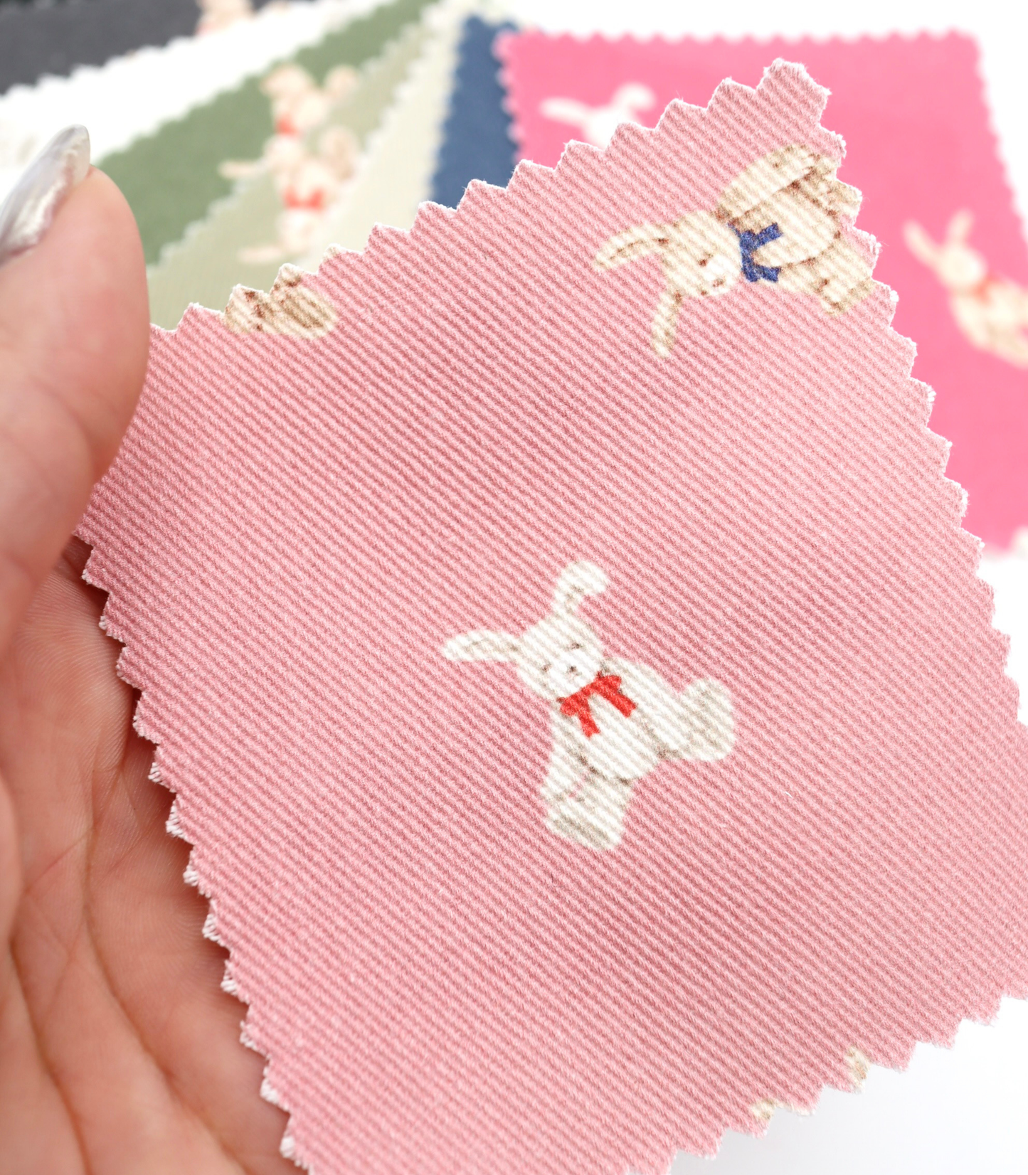 【25SS-220】ウサギプリントツイル　/0.5ｙあたり=～1095円