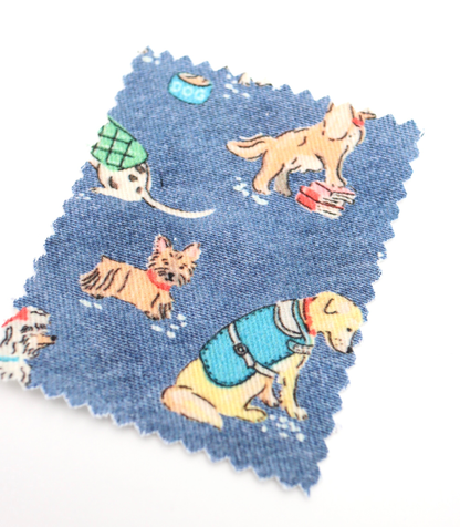 【25SS-218】ワンちゃん大集合プリントツイル　/0.5ｙあたり=～1095円