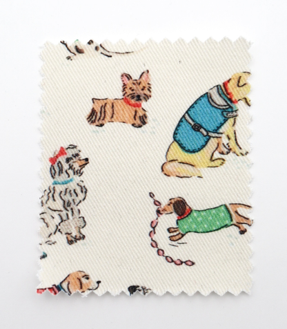 【25SS-218】ワンちゃん大集合プリントツイル　/0.5ｙあたり=～1095円