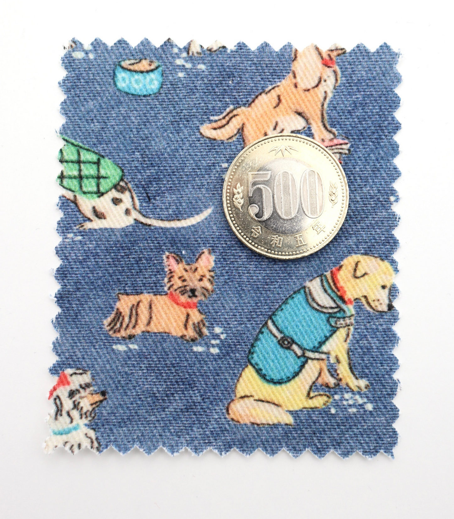 【25SS-218】ワンちゃん大集合プリントツイル　/0.5ｙあたり=～1095円