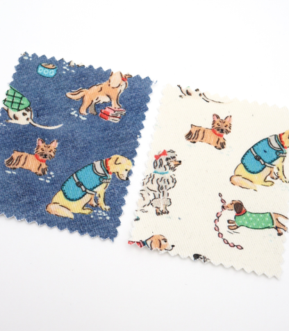 【25SS-218】ワンちゃん大集合プリントツイル　/0.5ｙあたり=～1095円