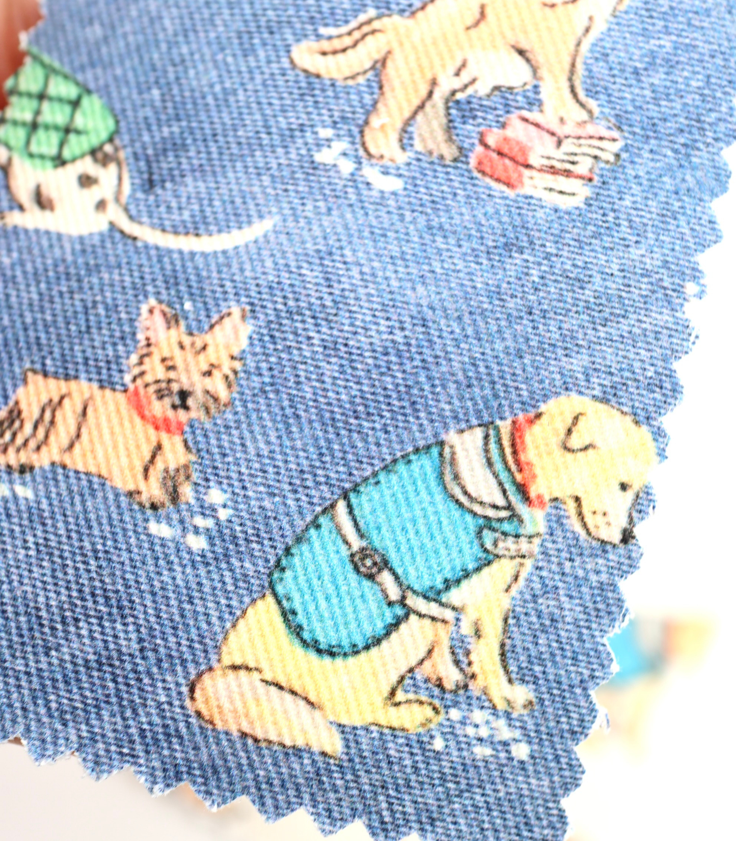 【25SS-218】ワンちゃん大集合プリントツイル　/0.5ｙあたり=～1095円