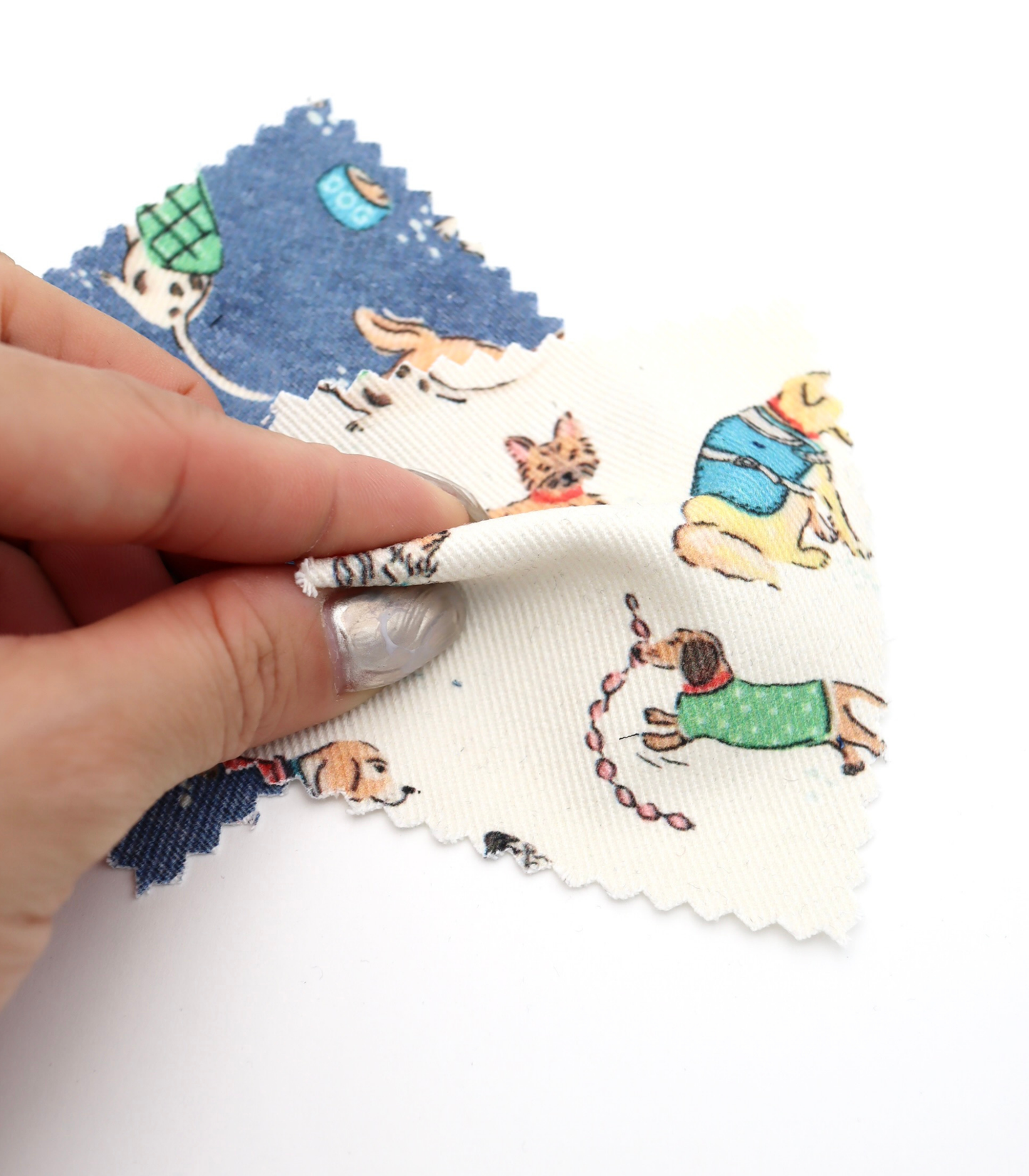 【25SS-218】ワンちゃん大集合プリントツイル　/0.5ｙあたり=～1095円