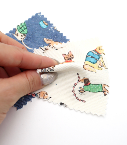 【25SS-218】ワンちゃん大集合プリントツイル　/0.5ｙあたり=～1095円