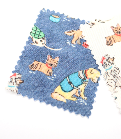 【25SS-218】ワンちゃん大集合プリントツイル　/0.5ｙあたり=～1095円