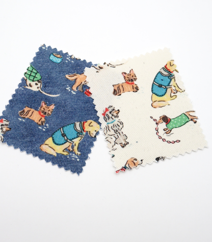 【25SS-218】ワンちゃん大集合プリントツイル　/0.5ｙあたり=～1095円