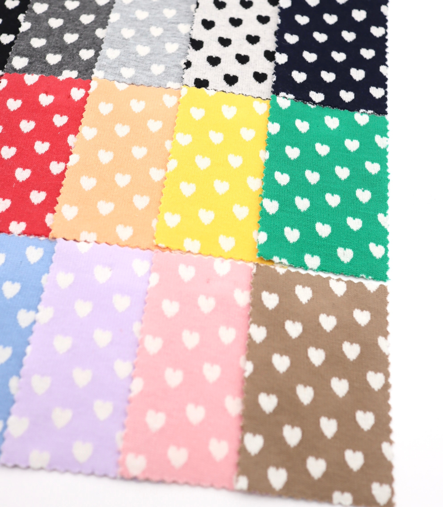 【25SS-021】ハートジャガードダブルフェイスニット　/0.5ｙあたり=～895円