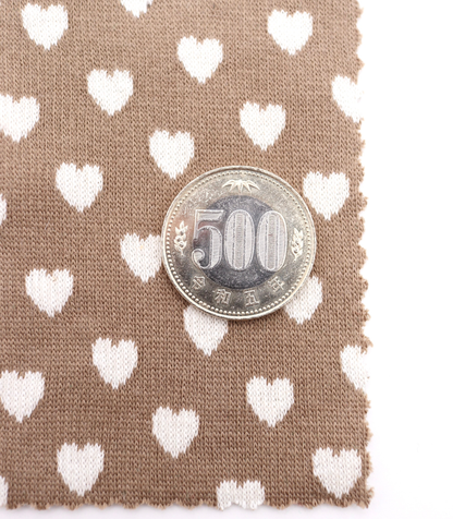 【25SS-021】ハートジャガードダブルフェイスニット　/0.5ｙあたり=～895円