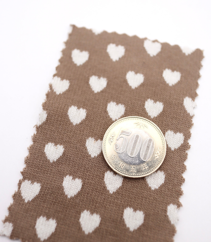 【25SS-021】ハートジャガードダブルフェイスニット　/0.5ｙあたり=～895円