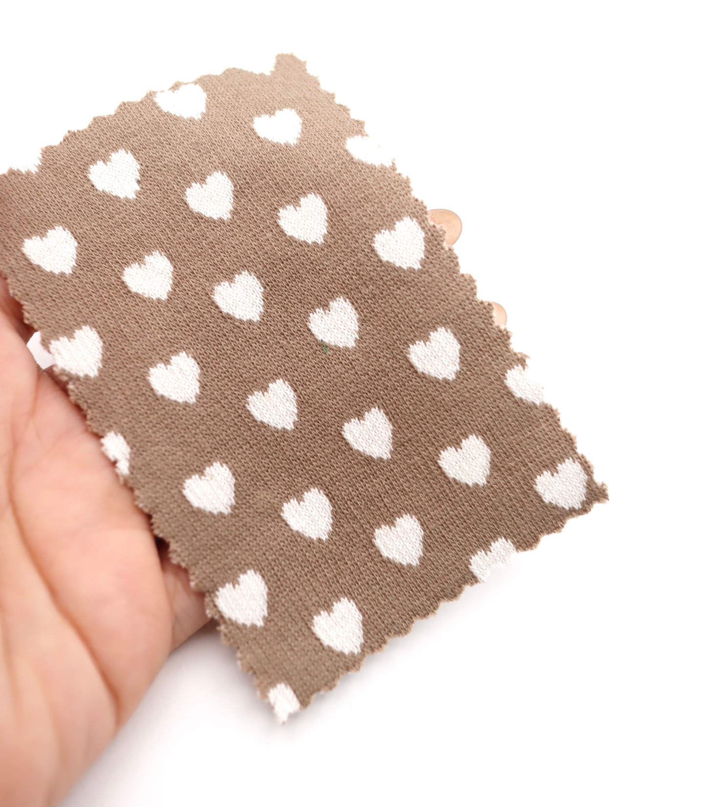 【25SS-021】ハートジャガードダブルフェイスニット　/0.5ｙあたり=～895円