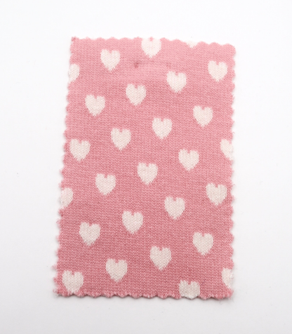 【25SS-021】ハートジャガードダブルフェイスニット　/0.5ｙあたり=～895円