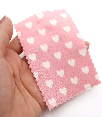 【25SS-021】ハートジャガードダブルフェイスニット　/0.5ｙあたり=～895円